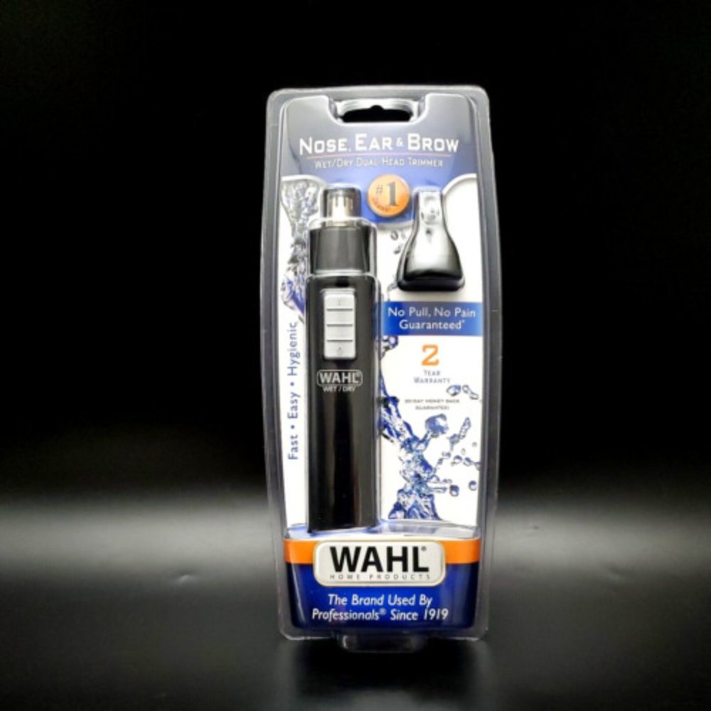 WAHL Nose Ear Brow Hair WET/DRY Battery Dual-Head Precision Detailer Trimmer New